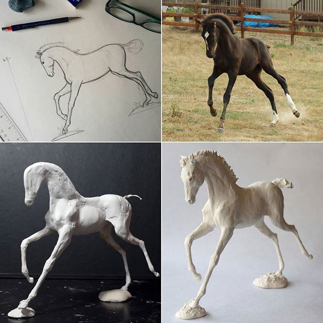 How to Paint Air Dry Clay Horse Sculpture