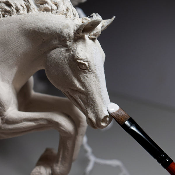 How to smooth the surface when sculpting with air-dry clays