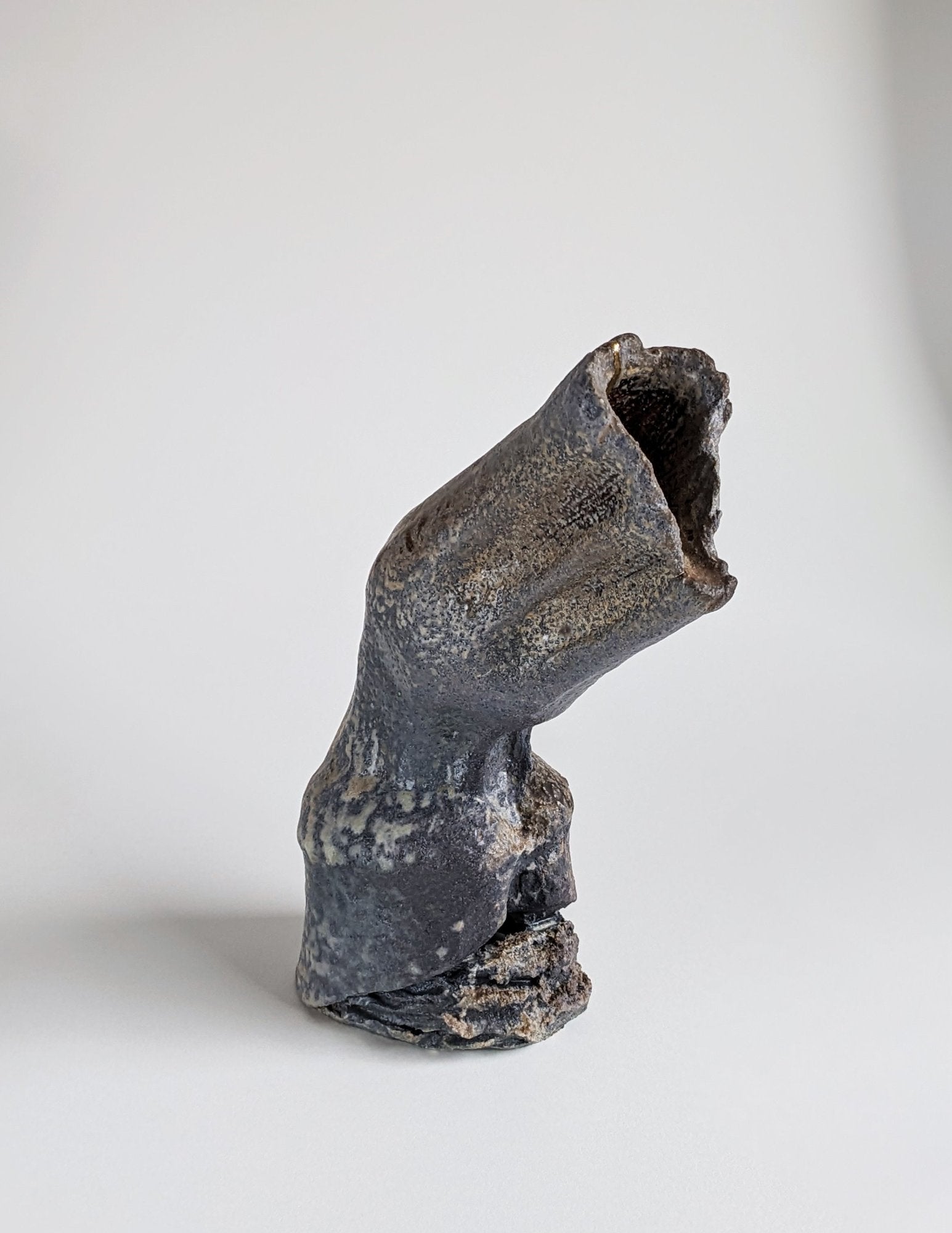 wood fired horse hoof ceramic sculpture