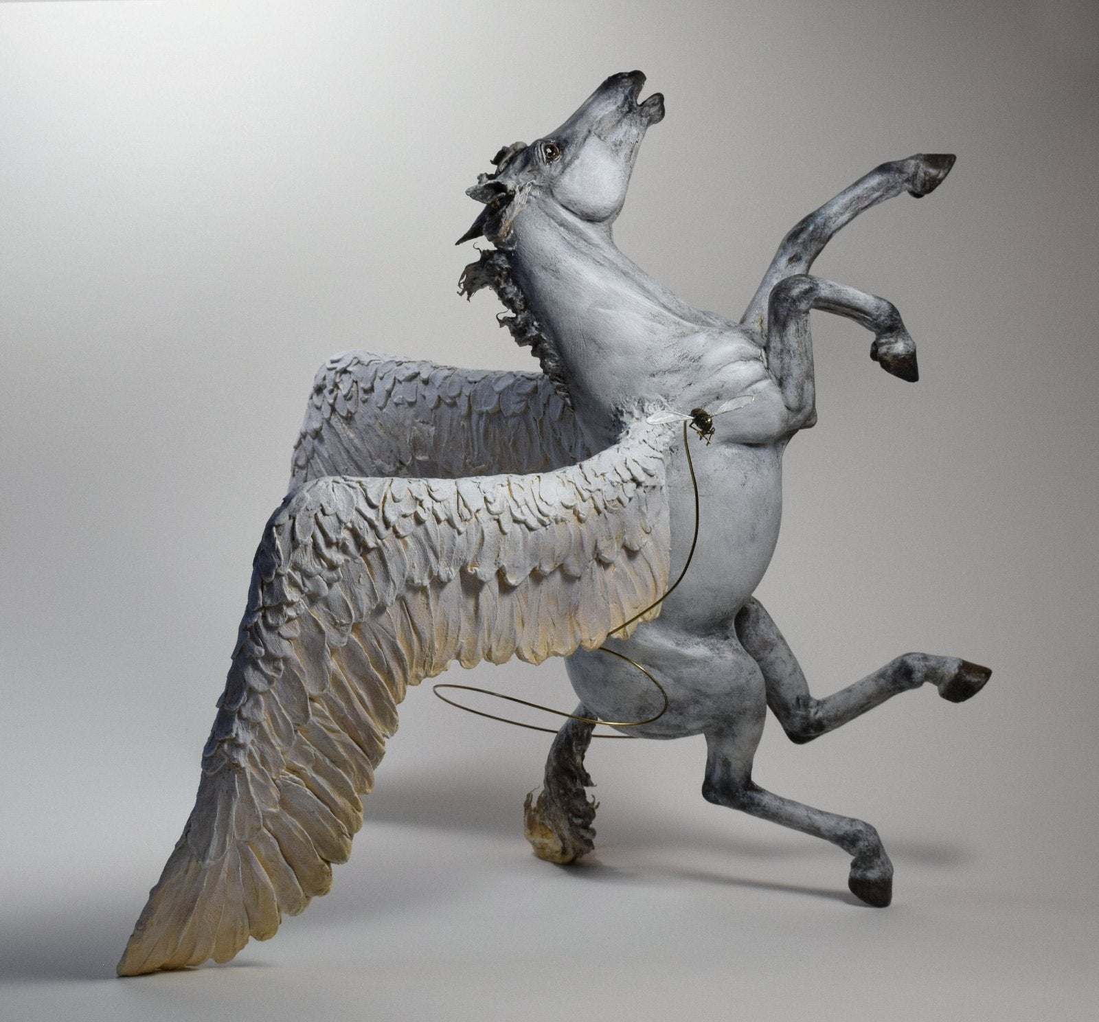Pegasus falling from Olympus sculpture