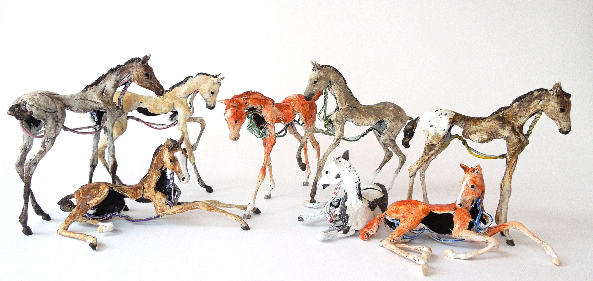 Susie Benes - Foals Rush In series horse art - 2