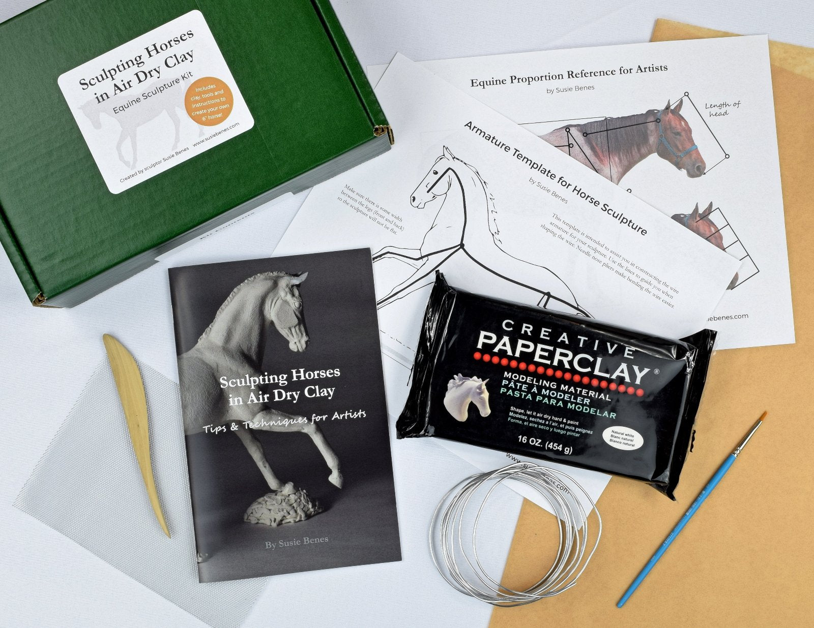 sculpting horses in air dry clay artist kit