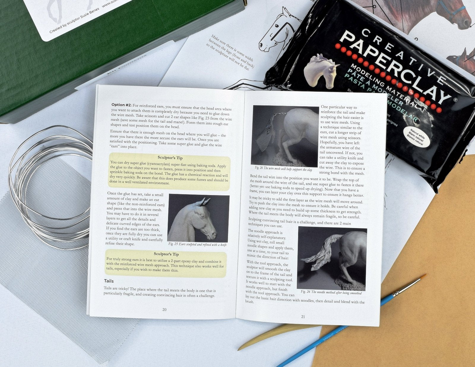 sculpting horses in air dry clay artist kit