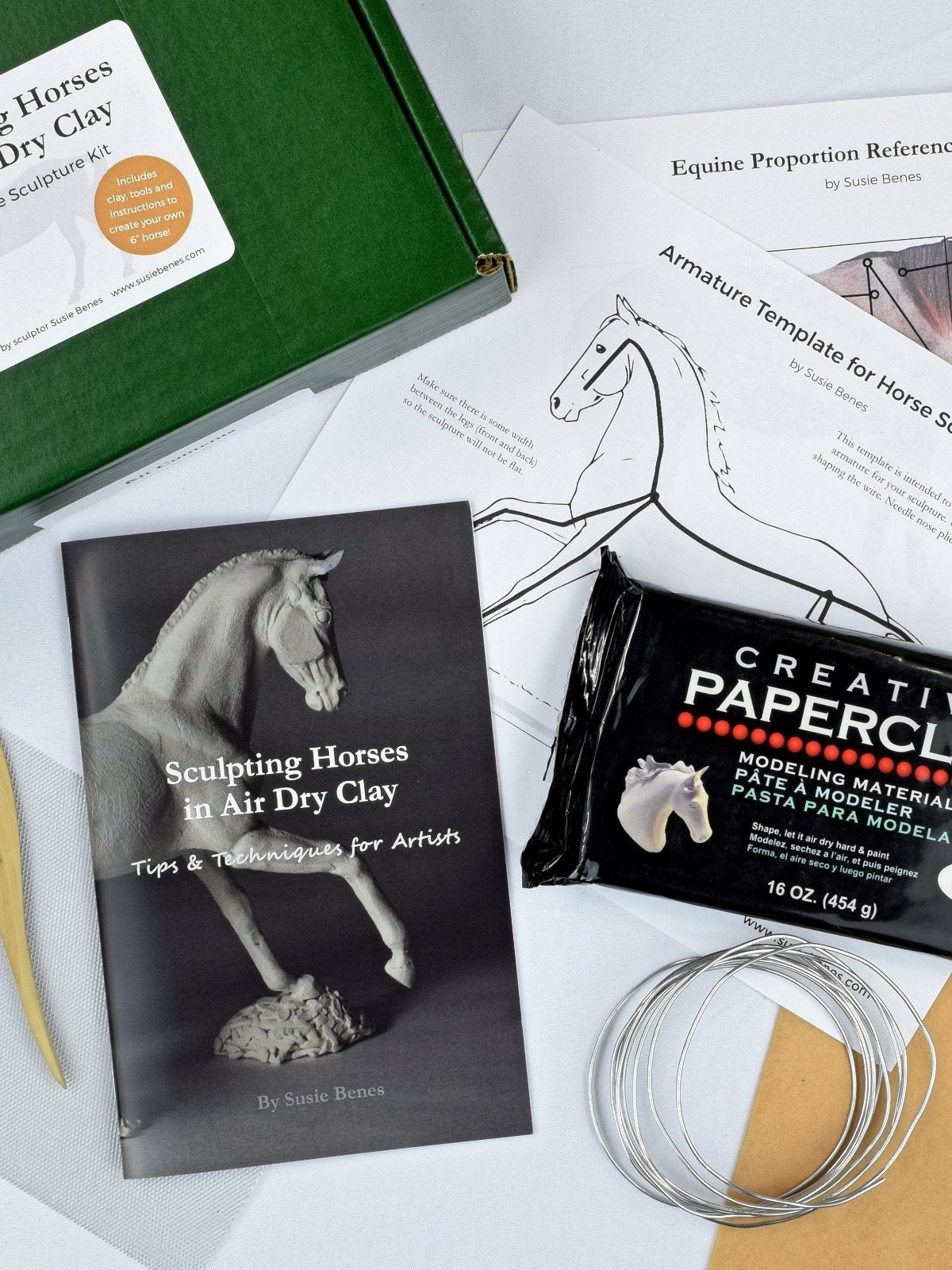 sculpting horses in air dry clay artist kit