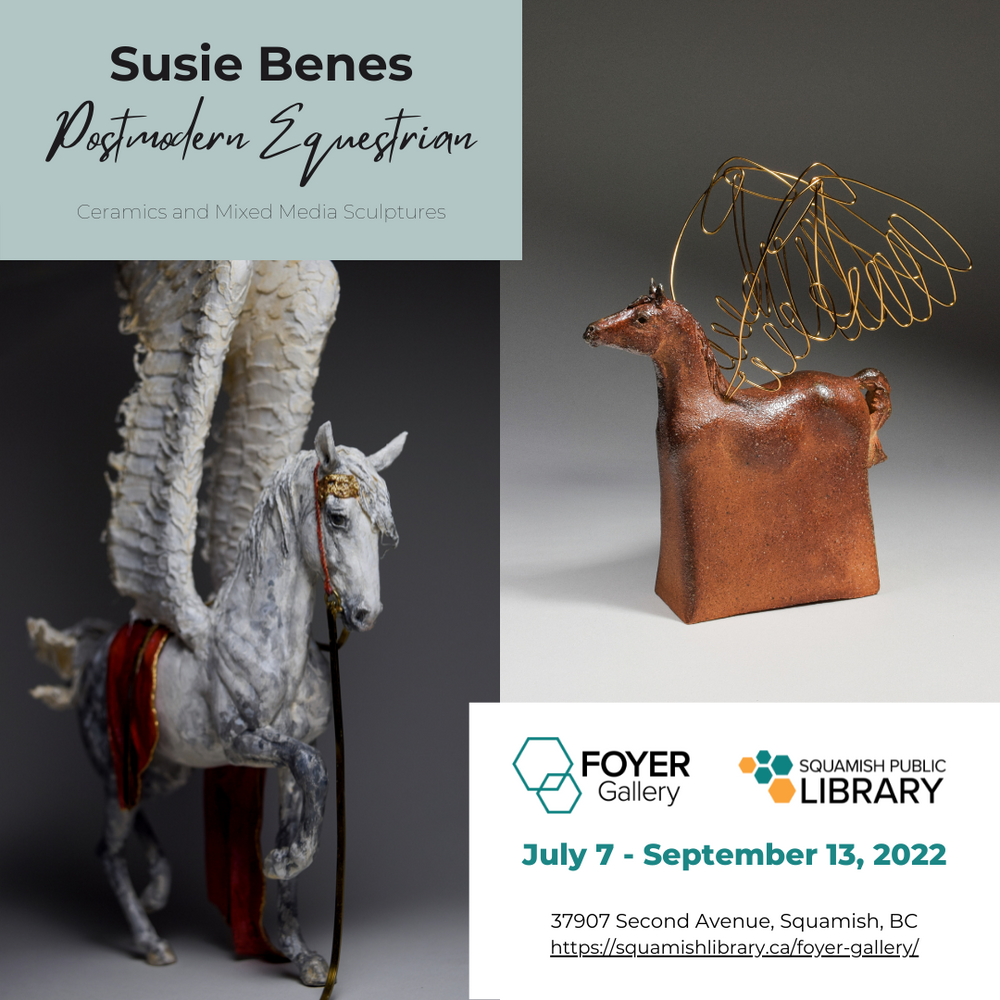 Susie's Sculptures at the Squamish Public Library: July 7- Sept 13