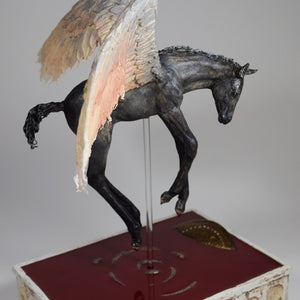 Pegasus born from the blood of the Gorgon sculpture by Susie Benes